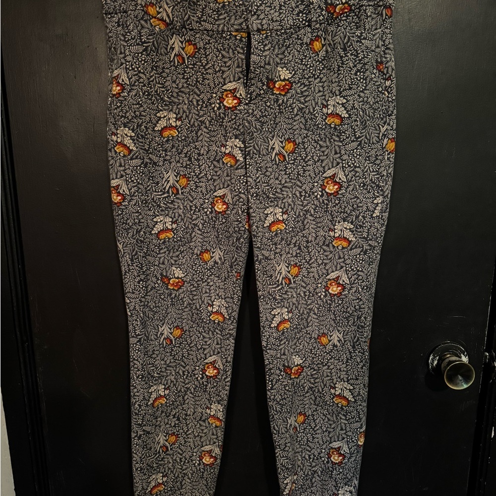 Old Navy Gray and Orange Ankle Cropped Pants